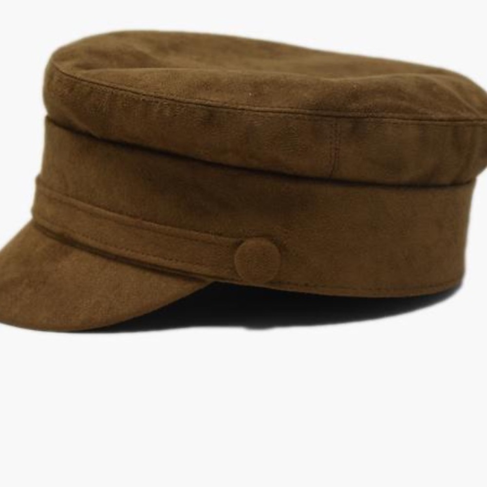 Brown Suede Women's Cap